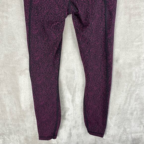 Athleta Leggings Womens XXS Fuschia Black Ultimate Stash Textured 7/8 Tight Gym - Picture 6 of 13